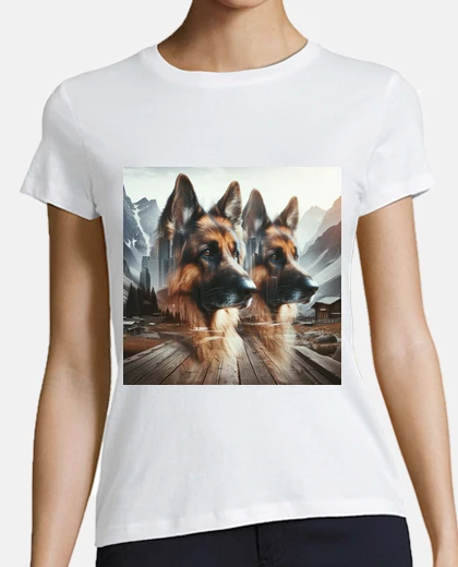 Tee-shirt les bergers man sont en double expositi