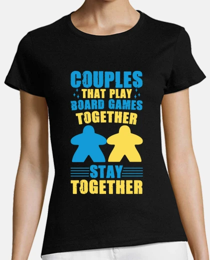 Tee-shirt les couples de jeux de société restent 