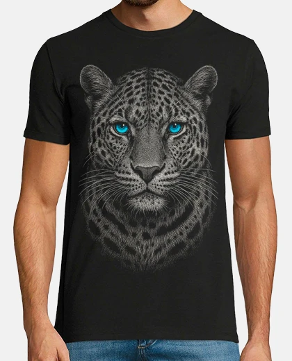 T-shirt les felino leo leonee occhi azzurri