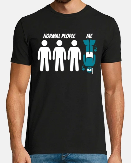 Tee-shirt les gens normaux moi la plongée sportiv