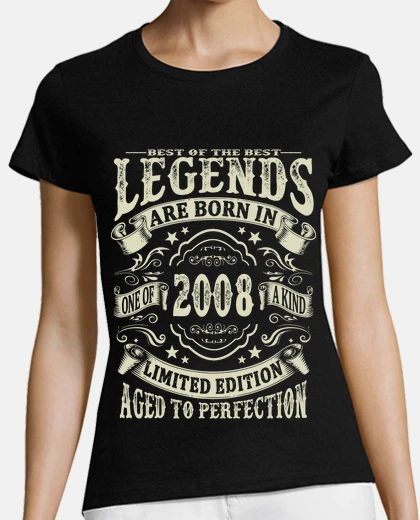 Tee-shirt les légendes de 15 ans - né en 2008