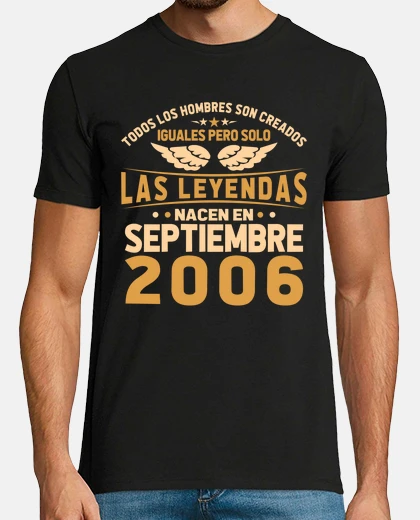 Tee-shirt les légendes sont nées en septembre 200