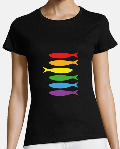 Playera Les sardines LGTBI arco iris