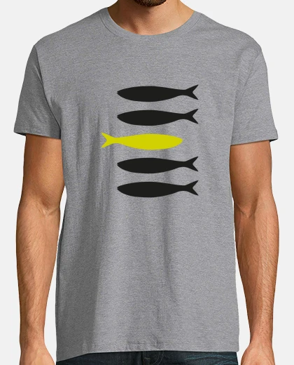Tee-shirt les sardines noir et vert