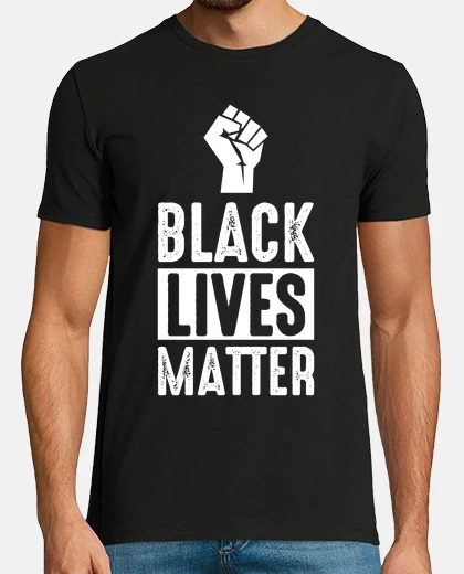 Tee-shirt les vies noires comptent, poing