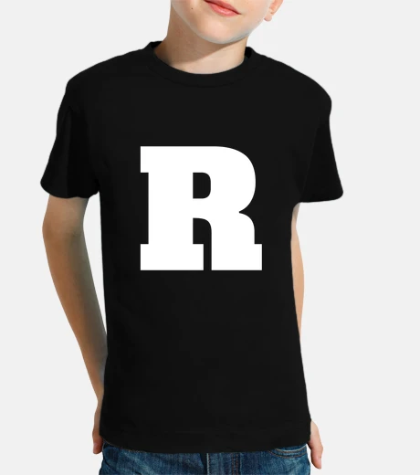 Ropa letra r mayúscula monograma del alfabet