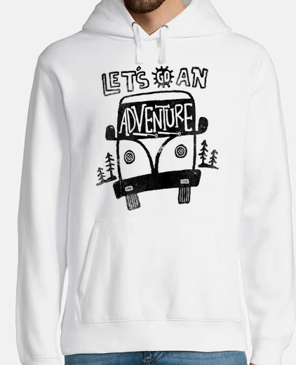 Hoodie lets go an adventure (for dark light)