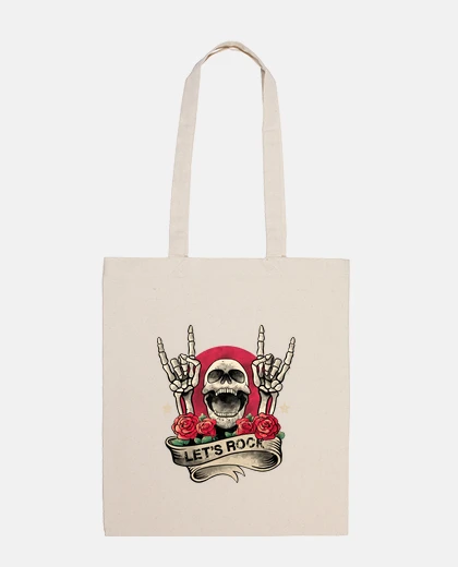 Borsa Lets Rock Rock n Roll Skeleton Hand Vin