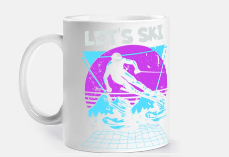 Cup lets ski 70s 80s 90s retro vintage styl