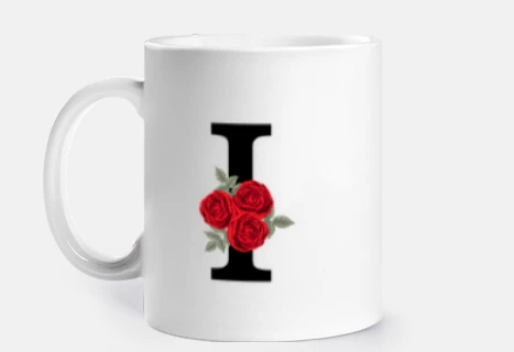 letter i first name initial gift roses