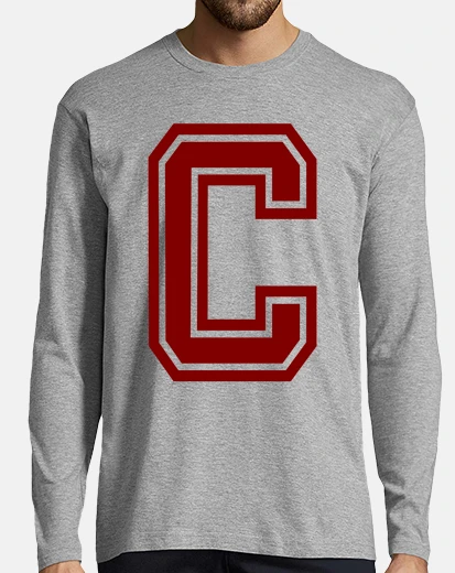 T-shirt lettera c university rossa