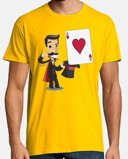 T-shirt lettera comparsa asso di cuori
