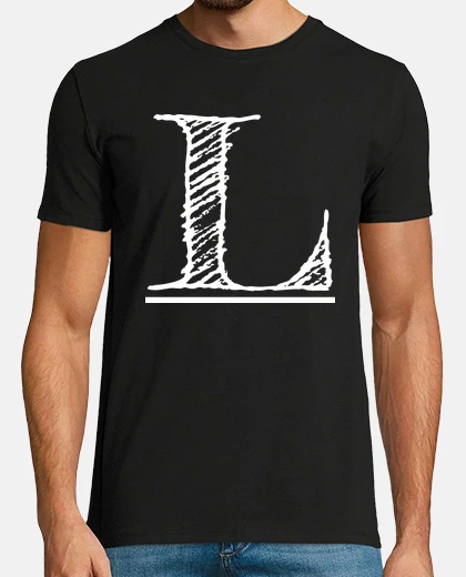 T-shirt lettera gigante scritta a mano l nome l