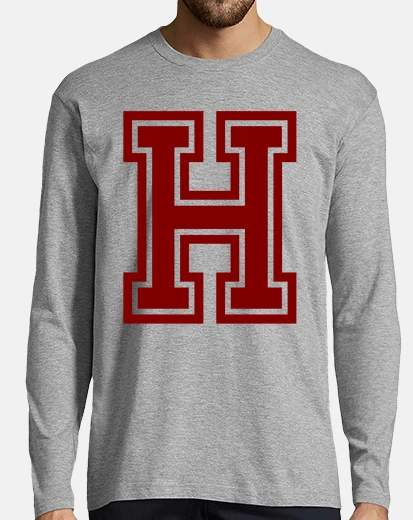 T-shirt lettera h rosso university