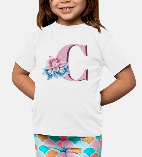 Abbigliamento lettera iniziale c con fiori - nome