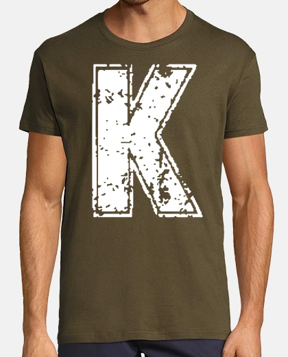 T-shirt lettera k college