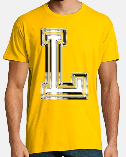 T-shirt lettera l bianca