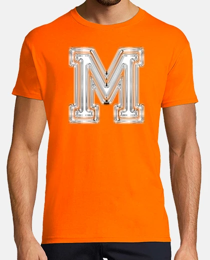 T-shirt lettera m bianca