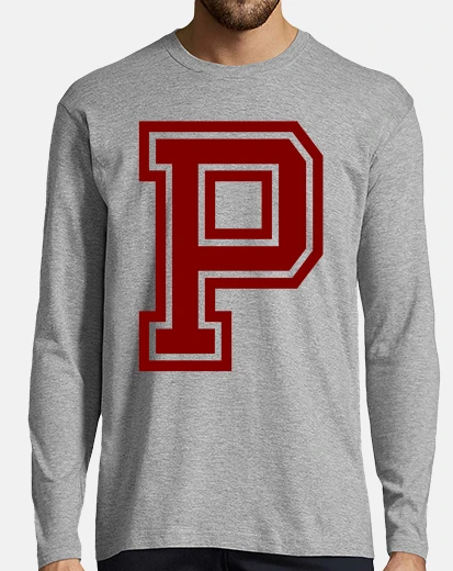 T-shirt lettera p rosso university