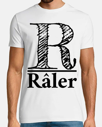 T-shirt lettera r grande raler
