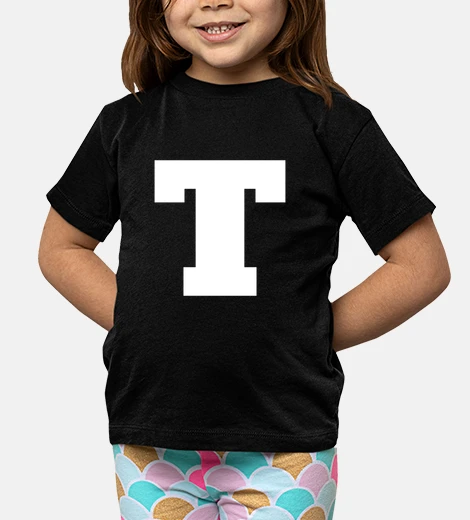 Abbigliamento lettera t maiuscola alfabeto monogramma