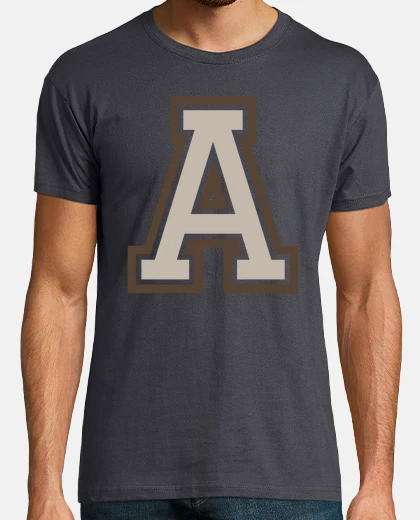T-shirt lettera una seppia university