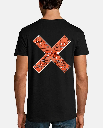 T-shirt lettera x scarabocchio les