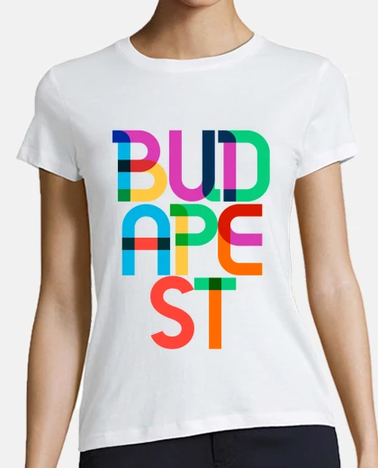T-shirt lettere pop art di budapest ungheria