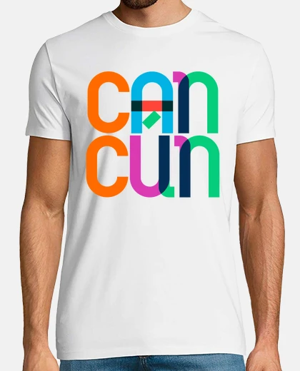 T-shirt lettere pop art di cancun messico