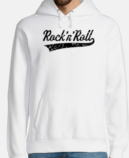 lettering rock and roll bianco vintage
