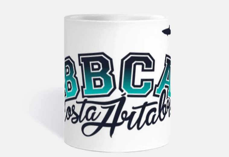 Cup letters bbca navy blue gradient