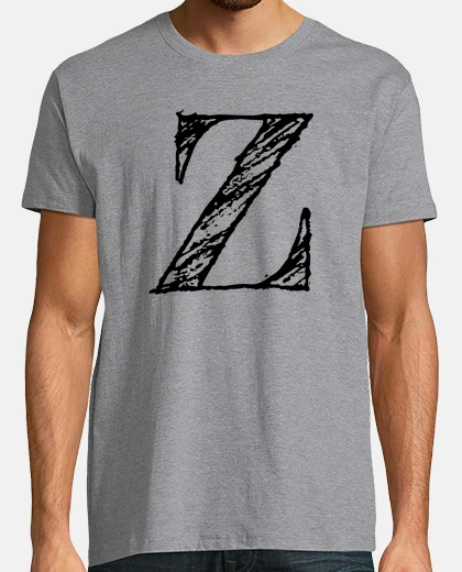 Tee-shirt Lettre Z Géante Manuscrite Prénom Z