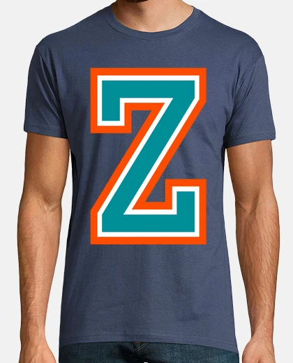 Tee-shirt lettre z université orang bleu