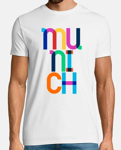 Tee-shirt lettres pop art munich allemagne