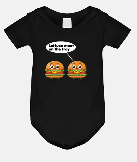 Kids lettuce meat on the tray funny burger