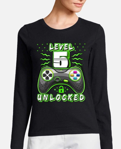 Level 5 unlocked video game 5th t-shirt | tostadora