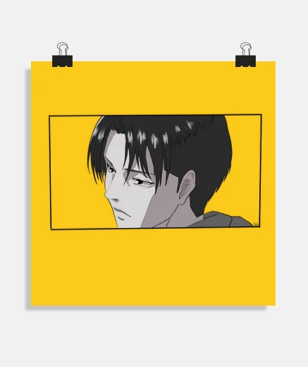 Poster levi attack on titan square poster