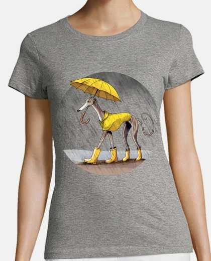 Tee-shirt lévrier avec parapluie