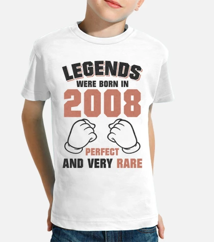 Camiseta niños leyenda 2008 nacido cumpleaños laTostadora