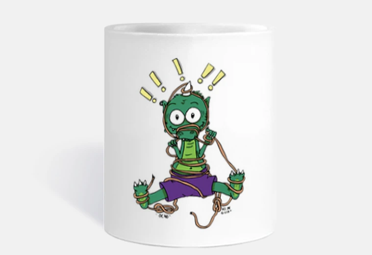Mug lézard emmêlé