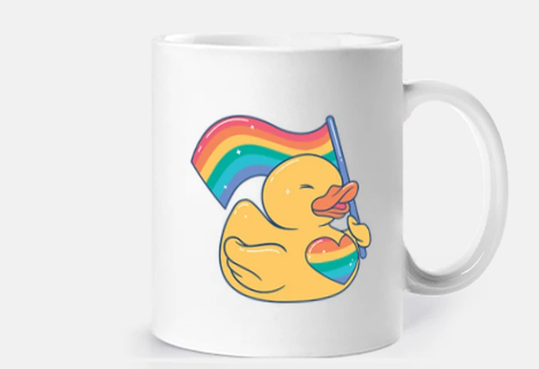 Cup lgbt toy rubber duck