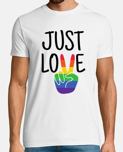 T-shirt lgbtq just love peace rainbow