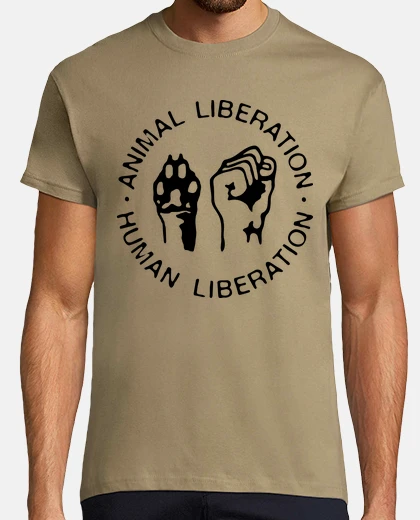 T-shirt liberazione animale, human la liberazione - la