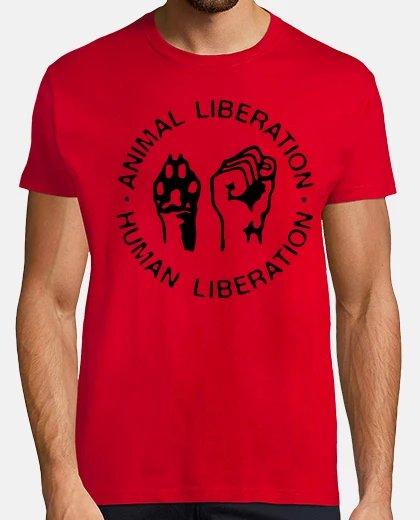 T-shirt liberazione animale, human la liberazione - la