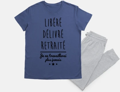 Pyjama homme humoristique retraite hotsell