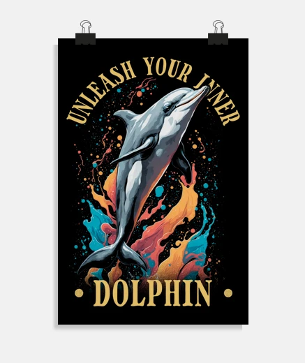 Poster libérez le dauphin qui est en vous