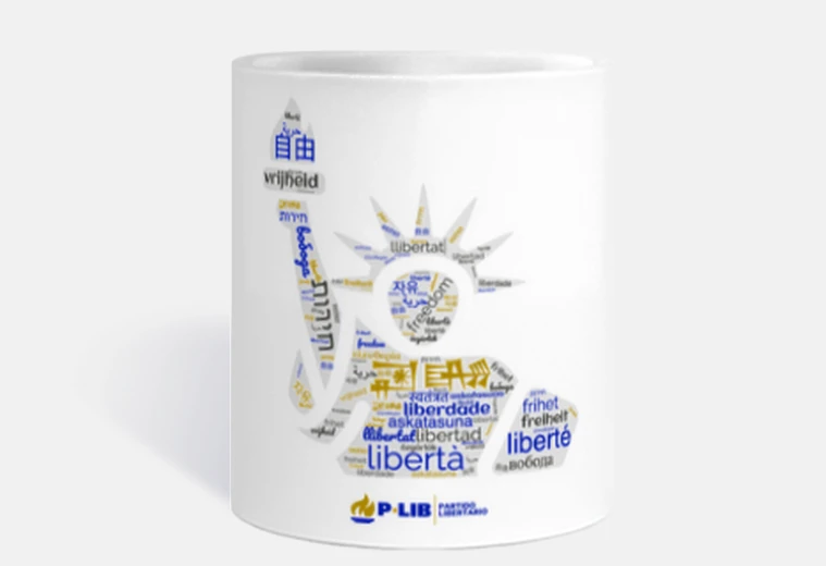 Tazza libertà multilingue - tazza