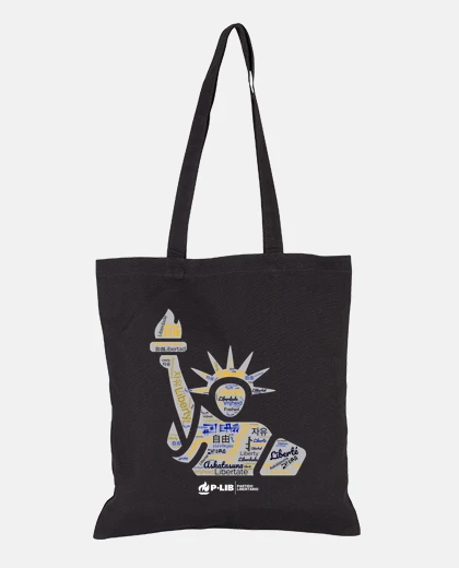 Borsa libertà multilingue bianca - borsa