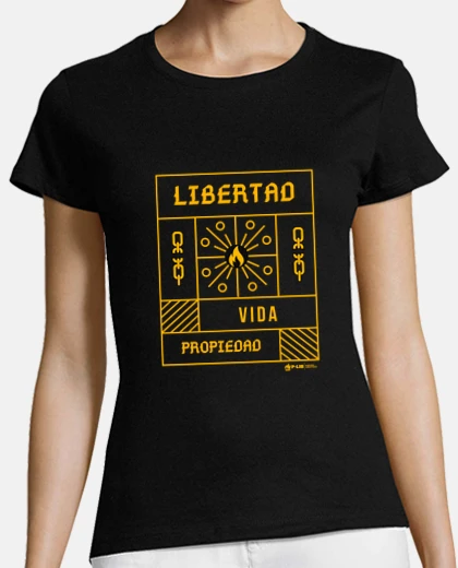 Playera libertad, vida y propiedad - sin bordes