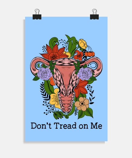 Poster libertarian don t tread on me, flag, womens rights poster